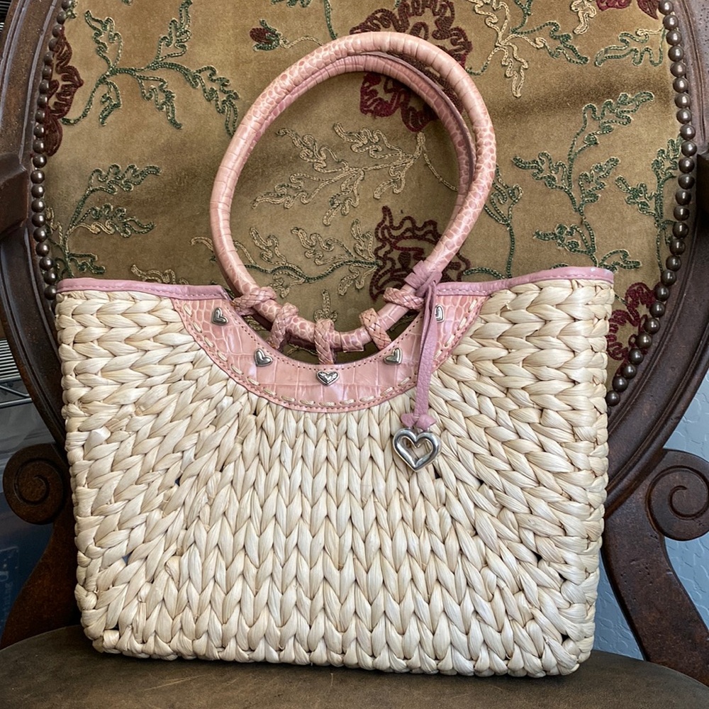 VINTAGE BRIGHTON STRAW SHOULDER BAG